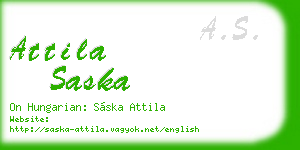 attila saska business card